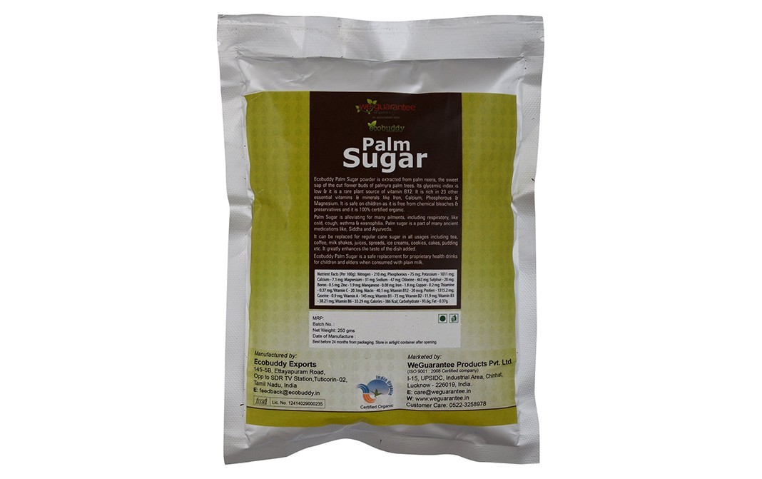 Weguarantee Organics Palm Sugar    Pack  250 grams